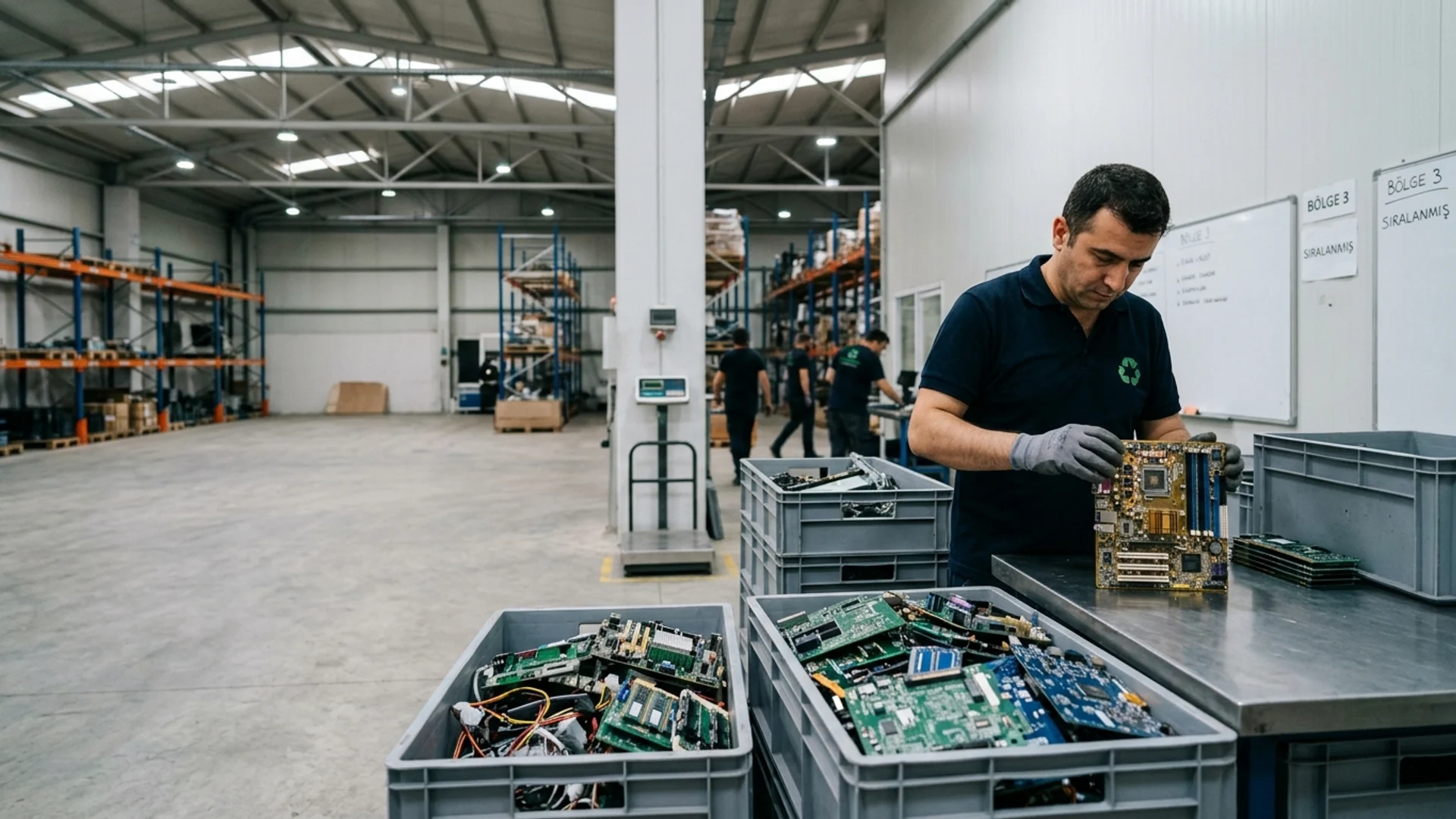 Katkısan Elektronik Atık İkitelli OSB R12 Lisanslı Ayrıştırma, ITAD ve Kıymetli Metal Geri Kazanım Tesisi